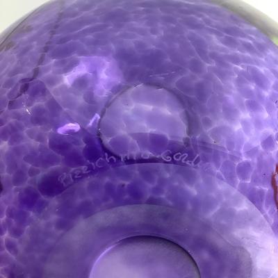 458 Signed Handblown Abstract Glass Art Vase by Pizzichilli Gordon