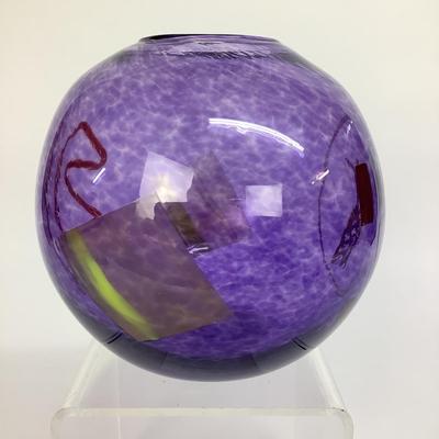 458 Signed Handblown Abstract Glass Art Vase by Pizzichilli Gordon