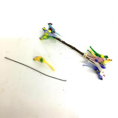 463 Glass Art Hors D'oeuvre Bird Picks