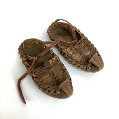 468 Antique Handmade Yugoslavian Leather Child Shoes