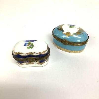 471 Two Limoges Trinket Boxes