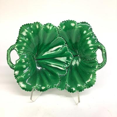 476 Copeland English Majolica Leaf Platter (A)