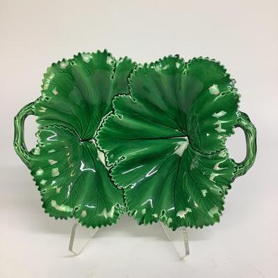 477 Copeland English Majolica Leaf Platter (B)
