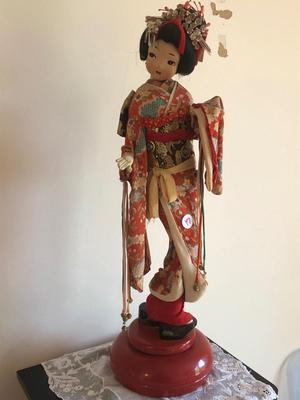 Vintage Sankyoseiki Co. “Harusame” Large Japanese Geisha Doll