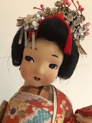Vintage Sankyoseiki Co. “Harusame” Large Japanese Geisha Doll