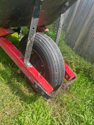 O4-wheelbarrow, hose reel, and thermometer