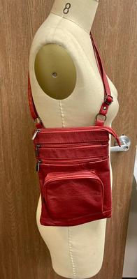 Red Cross-body Bag or Travel Purse