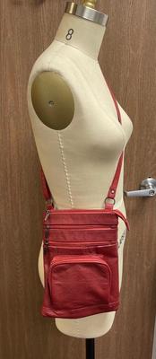 Red Cross-body Bag or Travel Purse