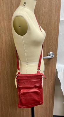 Red Cross-body Bag or Travel Purse