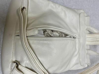 White Leather Back-Pack Purse
