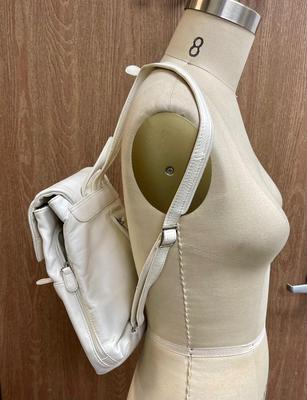 White Leather Back-Pack Purse