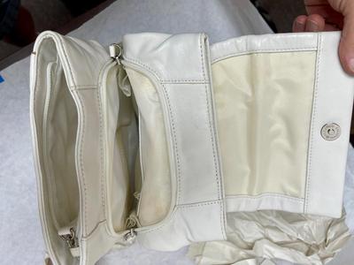 White Leather Back-Pack Purse