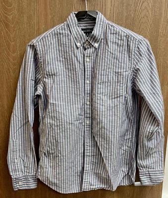 J Crew Mercantile Long Sleeve Button up Shirt striped blue red white