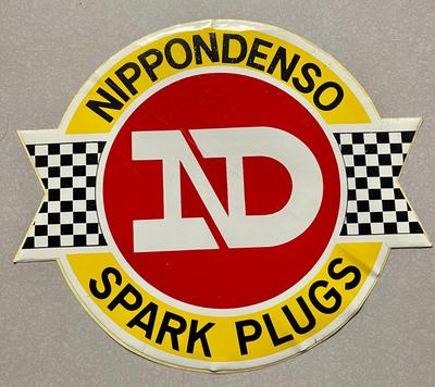 Large 13" Nippondenso Spark Plugs Advertising Decal ND (2 of 2)