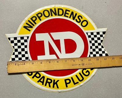 Large 13" Nippondenso Spark Plugs Advertising Decal ND (2 of 2)