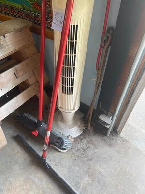 S16-your compressor hose, push, broom, squeegee, plus extras