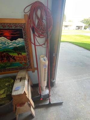 S16-your compressor hose, push, broom, squeegee, plus extras