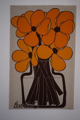 HOWARD SMITH "PERU" FOR HOUSE VALLILA 1977 FABRIC WALL ART.