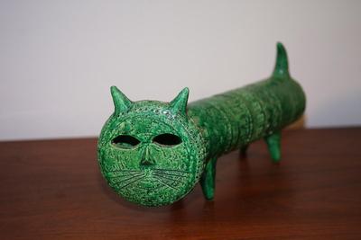 BITOSSI CAT CERAMIC "GATTO" DESIGNED BY ALDO LONDI CIRCA 1950