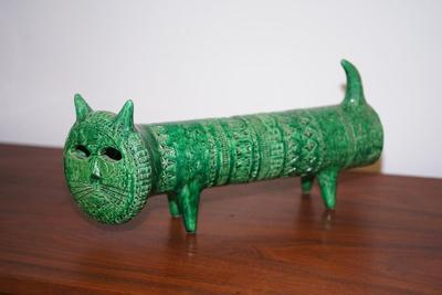 BITOSSI CAT CERAMIC "GATTO" DESIGNED BY ALDO LONDI CIRCA 1950