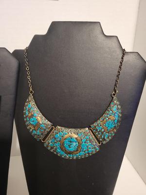 BRASS NECKLACES EARRINGS AND BRACELET