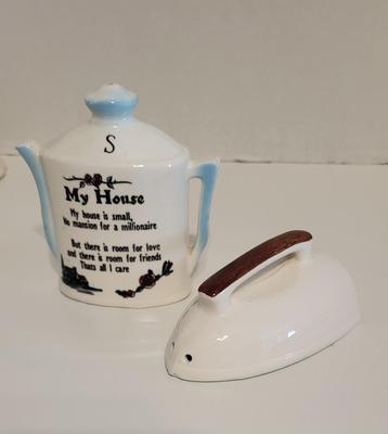 DeLee Art FIGURINE AND 2 SETS OF SALT/PEPPER SHAKERS