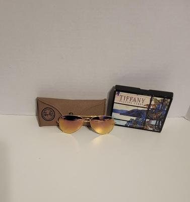RAY BAN AVIATOR SUNGLASSES AND TIFFANY PLAYING CARDS
