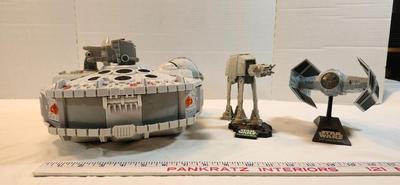 Star Wars Hasbro Lot with Millennium Falcon 2011, Action Fleet AT-AT (1995),1995Action Fleet Darth Vader Tie Fighter