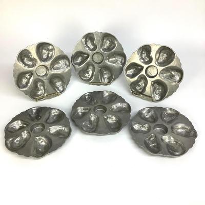 484 Set of 6 Seacast Oyster Plates