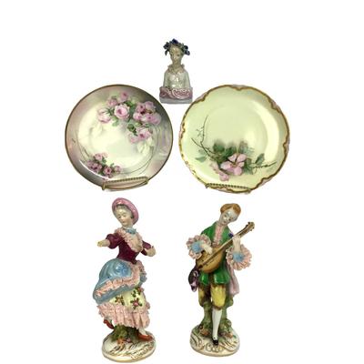 488 Porcelain Figures & Antique Hand Painted Plates