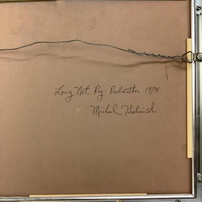 494 Signed & Framed Photograph "Long Net Rig" by Michael Halminksi 1978