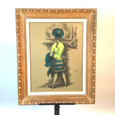 501 "Museum Visitor " Framed Lithograph by Lawrence Beall Smith 1946