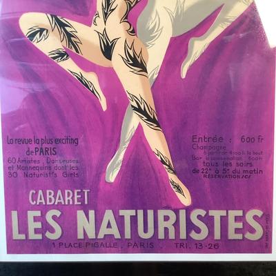 502 Cabaret Les Naturistes Paris Framed Poster