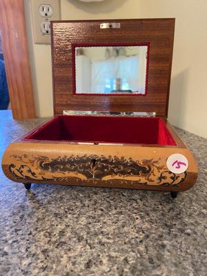 Italian Wooden Inlay Musical Jewelry Box | Lot Two