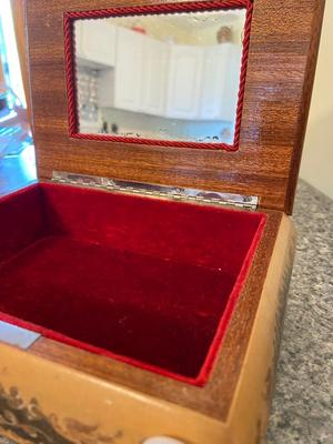 Italian Wooden Inlay Musical Jewelry Box | Lot Two