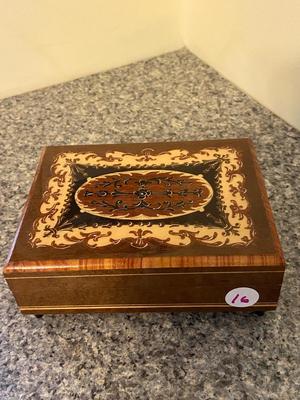 Italian Wooden Inlay Musical Jewelry Box | Lot Three