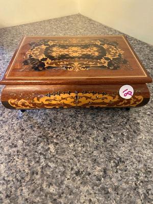 Italian Wooden Inlay Musical Jewelry Box | Lot Five