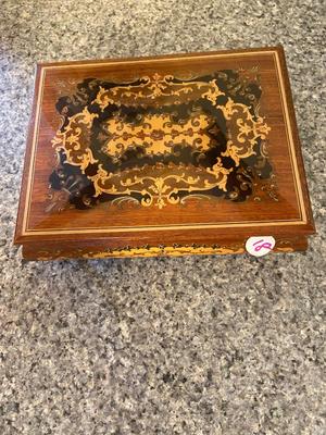 Italian Wooden Inlay Musical Jewelry Box | Lot Five