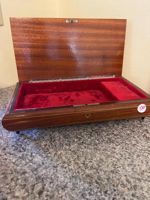 Italian Wooden Inlay Musical Jewelry Box | Lot Six