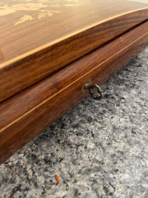 Italian Wooden Inlay Musical Jewelry Box | Lot Six