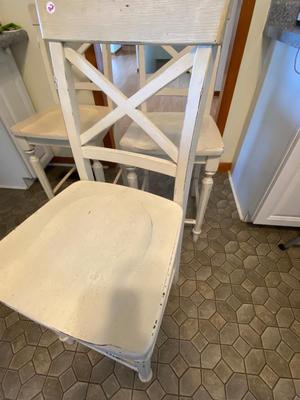 Three Tall Wooden Kitchen Island Chairs Set