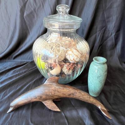 Glass jar & sea scape decor