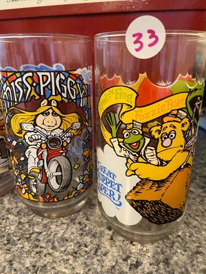 Vintage Collectible THE MUPPETS McDonald’s Glasses | Lot Two