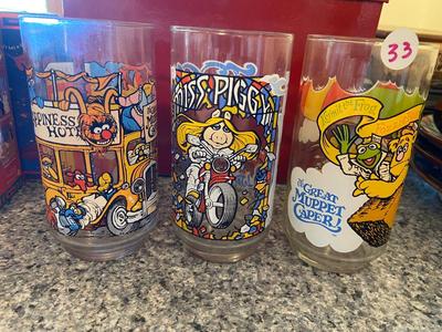 Vintage Collectible THE MUPPETS McDonald’s Glasses | Lot Two