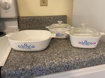 Vintage Blue Cornflower Corning Ware Lot | Casserole Dishes