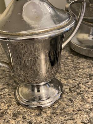 Vintage Faberware Coffee Perculator, Creamer, and Sugar Lot