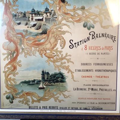 506 Vintage Travel Poster Print Pornic Sur L'Océan By Romieux