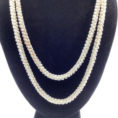 525 Double Strand Fresh Water Seed Pearl Necklace