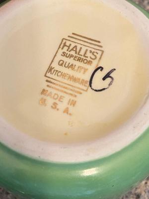 HALLS Coffee Pot, Creamer, and Sugar Lot