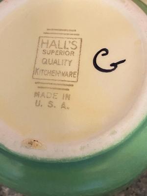 HALLS Coffee Pot, Creamer, and Sugar Lot